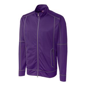 NWT Clique College Purple Helsa Performance Mens Full Zip Knit Jacket